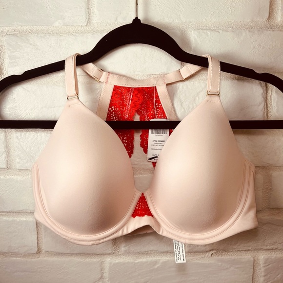 NWT Soma Embraceable Geo Lace
Racerback Underwire Bra 34 DD Porcelain #0350 - Picture 1 of 12